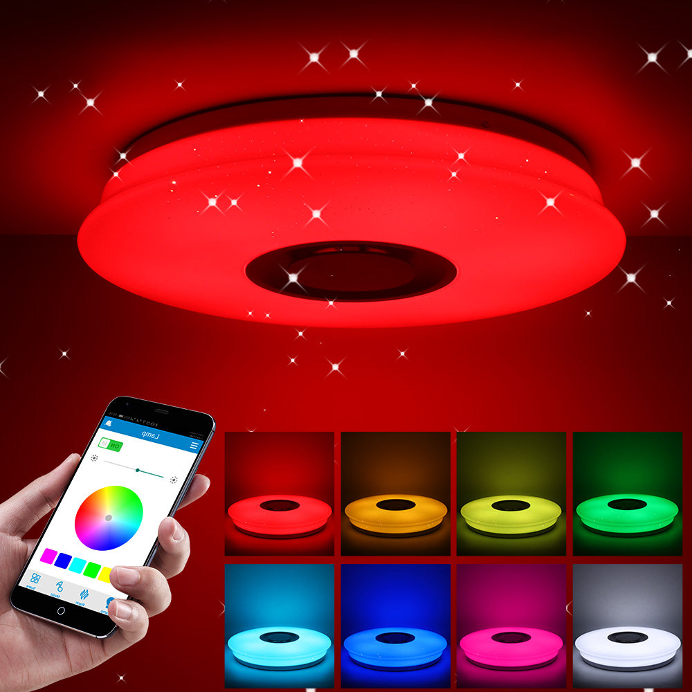 Smart Music LED ceiling Lights RGB Dimmable